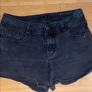 Denim black shorts